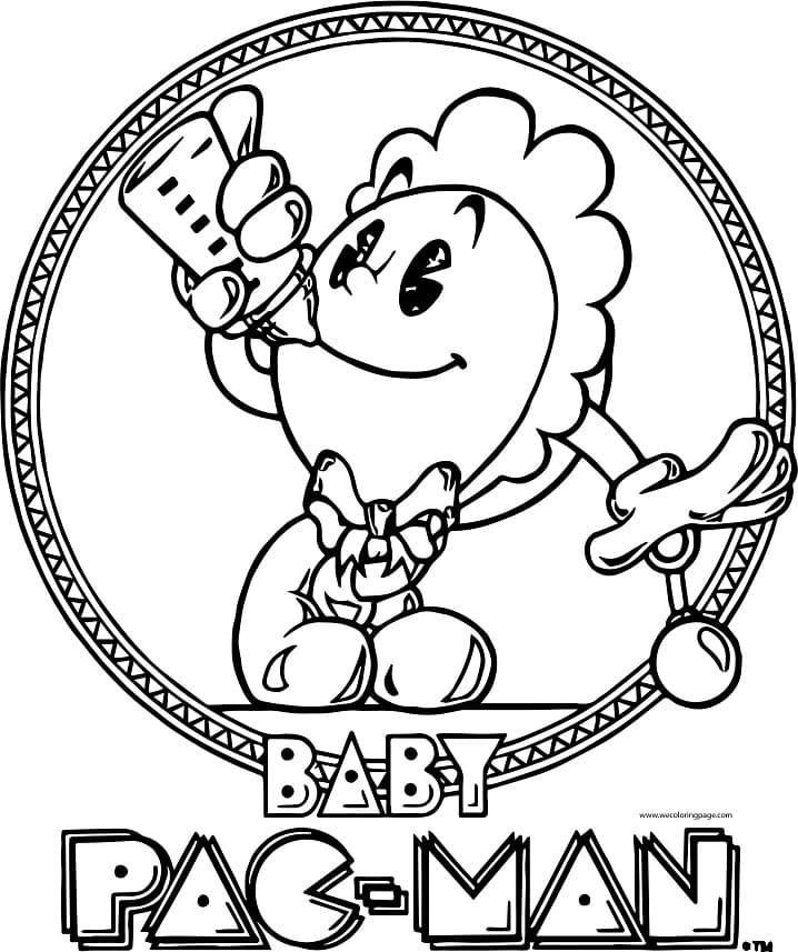 Baby Pac Man coloring page