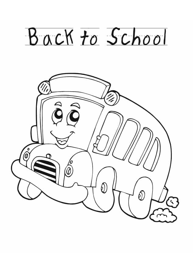 Back to School Bus coloring page