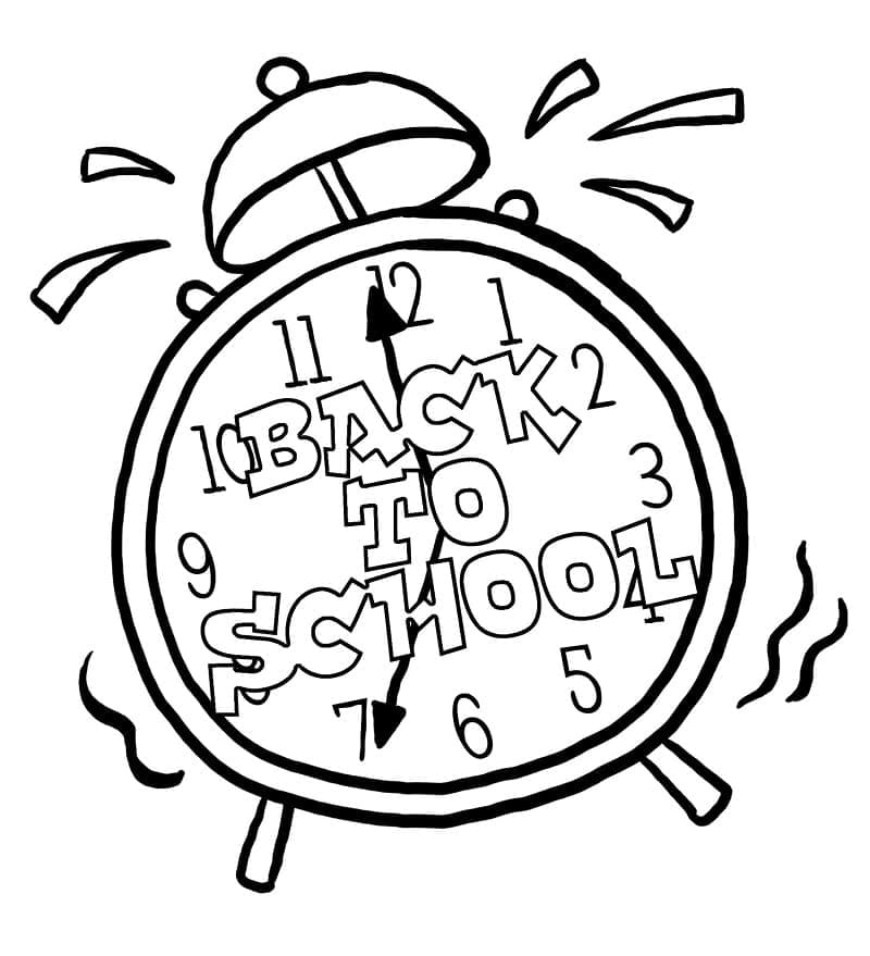 Back to School Time coloring page