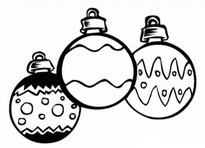 Basic Christmas Ornaments coloring page