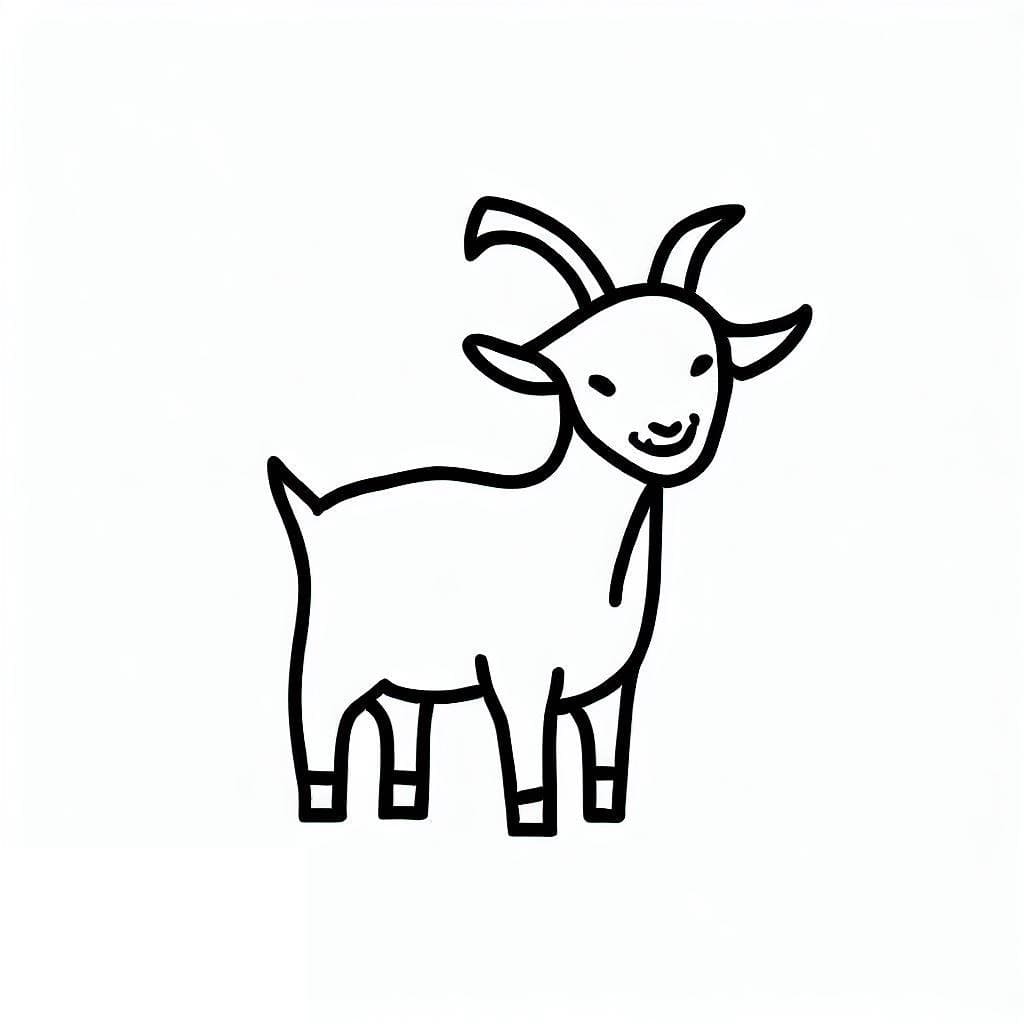 How to Draw a Simple Goat for Kids