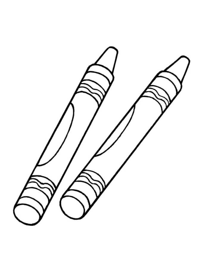 Basic Two Crayons coloring page