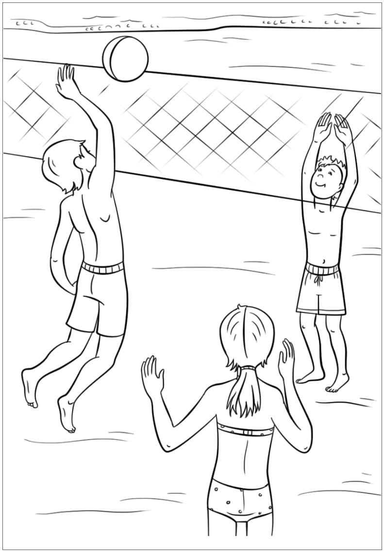 Beach Volleyball coloring page