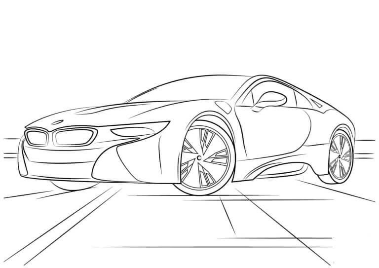 Beautiful BMW coloring page