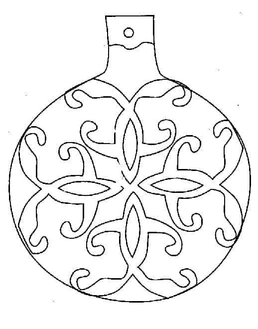 Beautiful Christmas Ornament coloring page