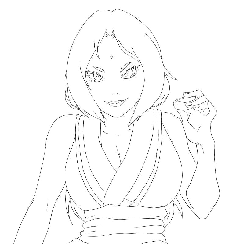 Beautiful Tsunade coloring page