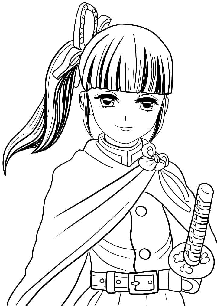 Beautiful Tsuyuri Kanao coloring page