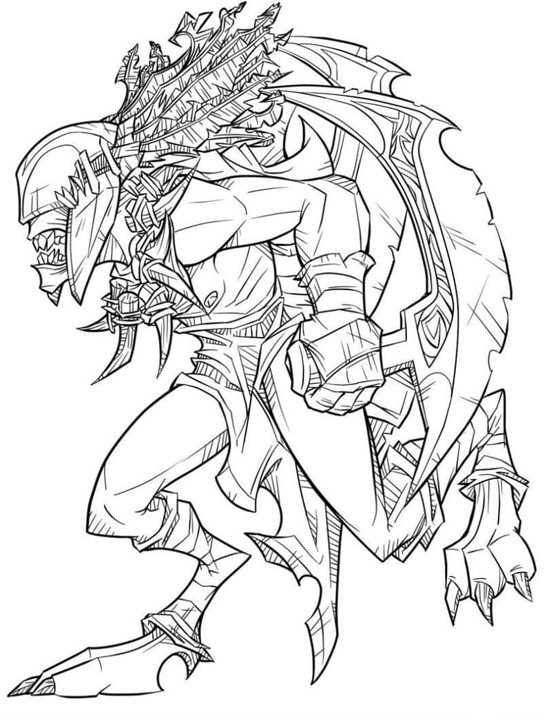 Bloodseeker in Dota 2 coloring page