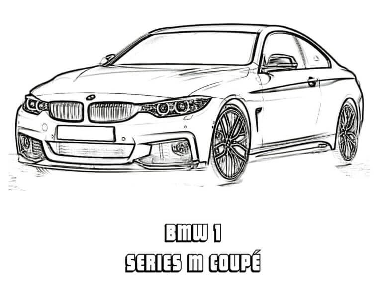 BMW 1M Coupe coloring page