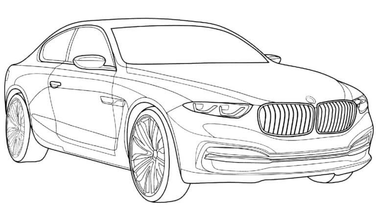 BMW Luxury Car coloring page