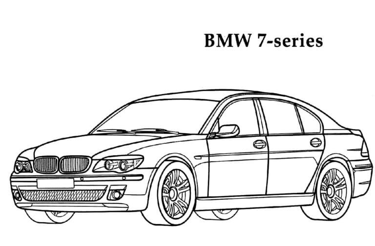 BMW Series 7 coloring page