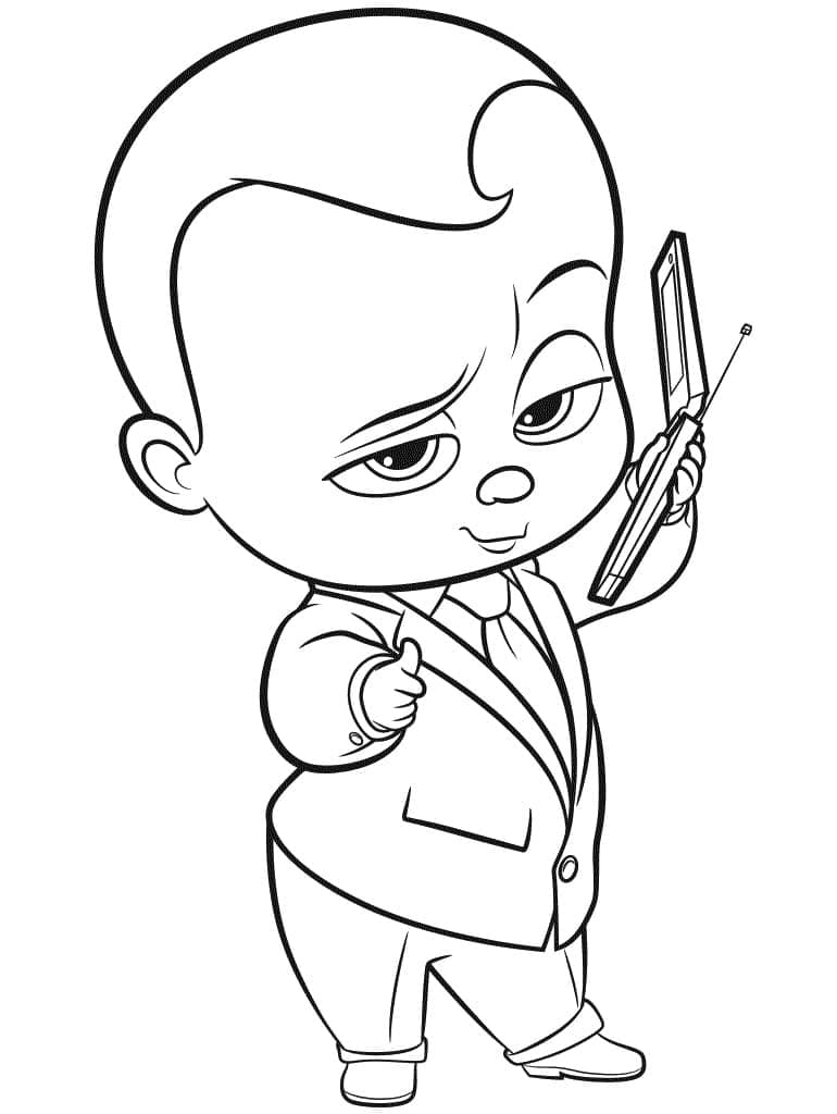 Boss Baby with Phone coloring page - Download, Print or Color Online ...