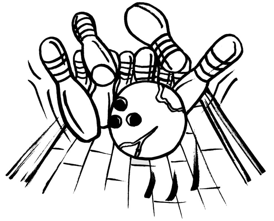 Bowling Free Printable coloring page - Download, Print or Color Online ...