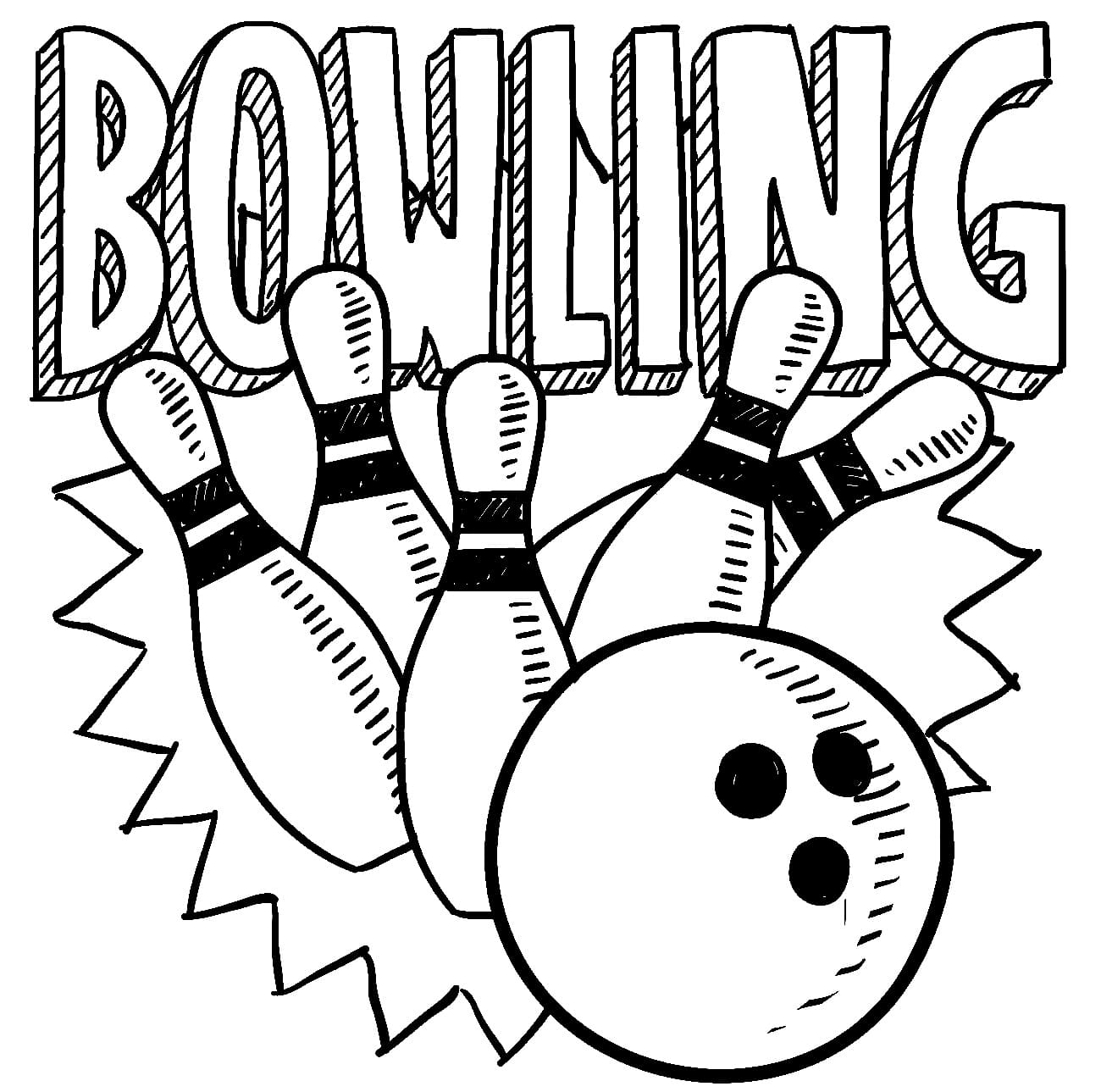 Bowling Image coloring page - Download, Print or Color Online for Free