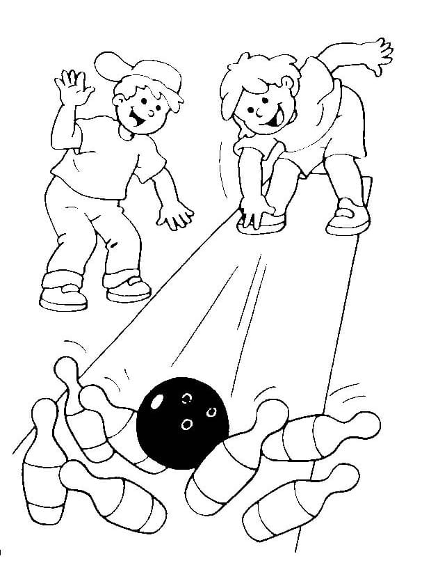 bowling coloring page