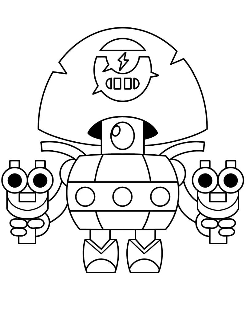 Brawl Stars Darryl coloring page