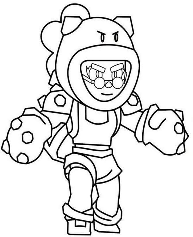 Brawl Stars Rosa coloring page