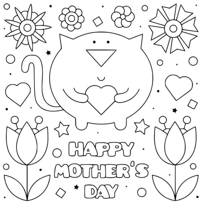 Brilliant Mothers Party coloring page