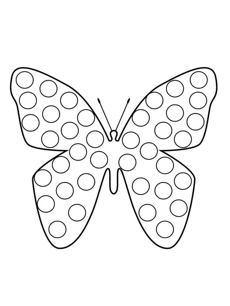 Butterfly Pop It coloring page