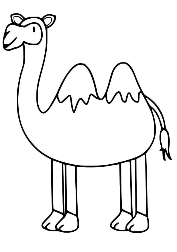 Camel Free Printable coloring page