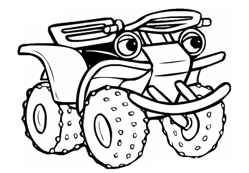 Cartoon ATV coloring page