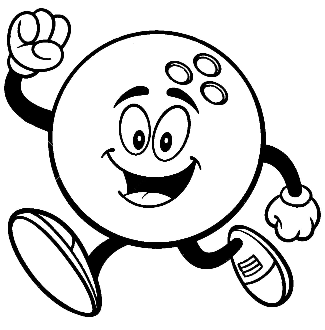Cartoon Bowling Ball coloring page - Download, Print or Color Online ...