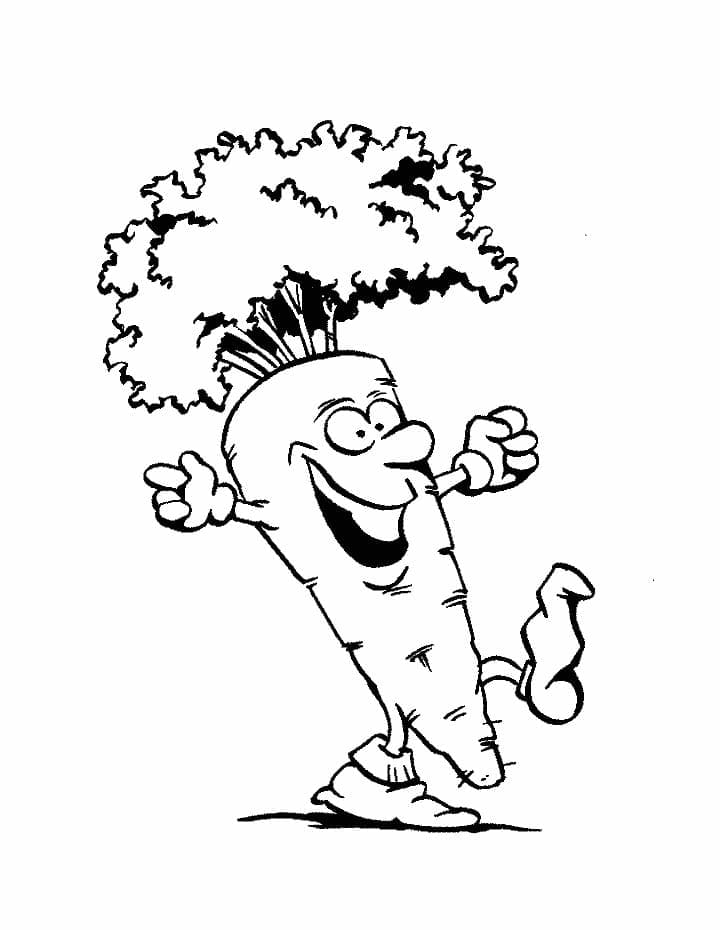 Cartoon Carrot coloring page