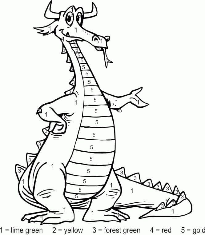Dragon Paint by Number Coloring Book for Kids ages 4-8: Funny Dragon  Coloring By Number Pages Book for Kids and Children - Printable Dragons  Coloring