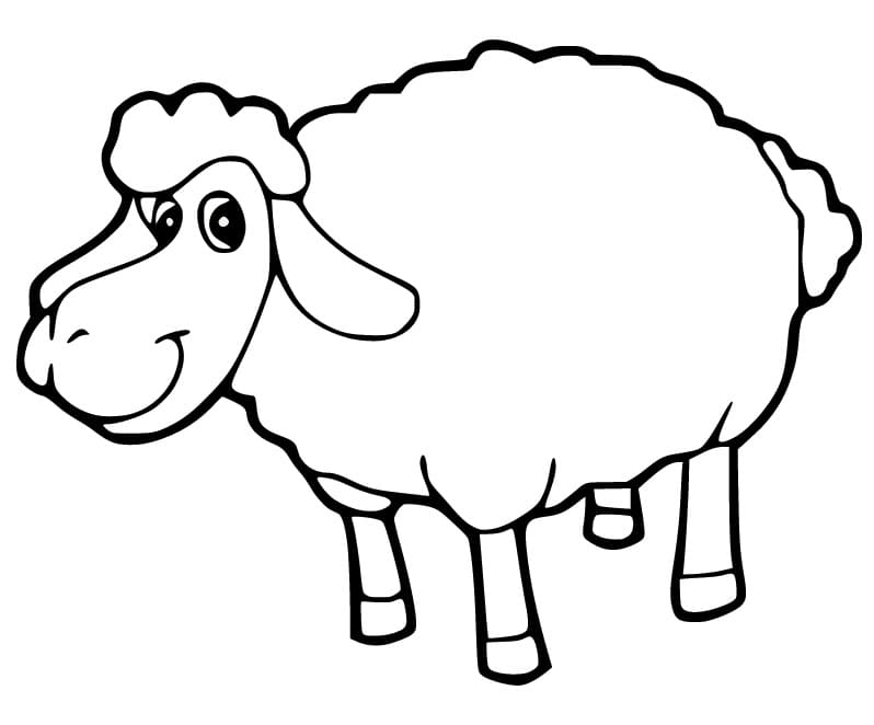 Cartoon Sheep coloring page