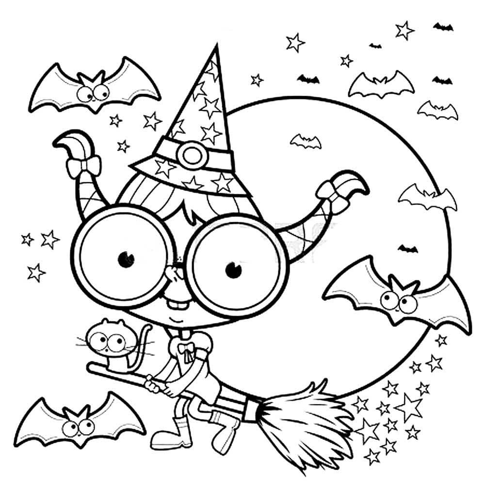 Cartoon Witch coloring page - Download, Print or Color Online for Free