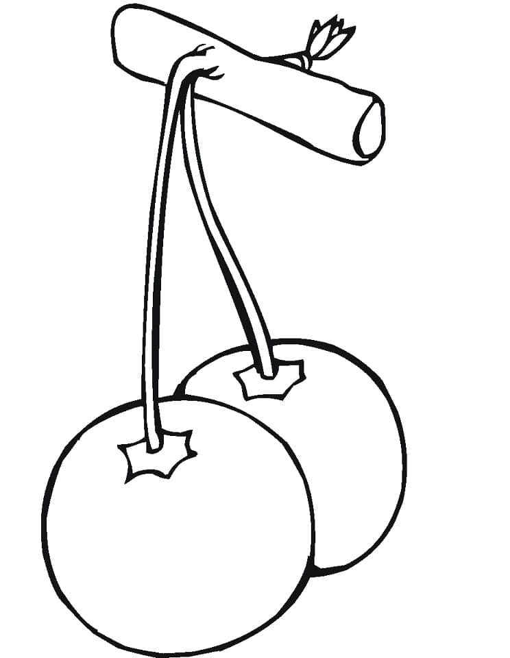 Cherry Free Printable coloring page