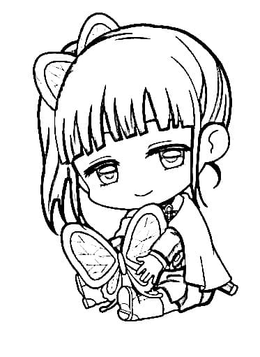 Chibi Kanao Tsuyuri coloring page