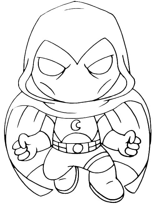 Chibi Moon Knight coloring page - Download, Print or Color Online for Free