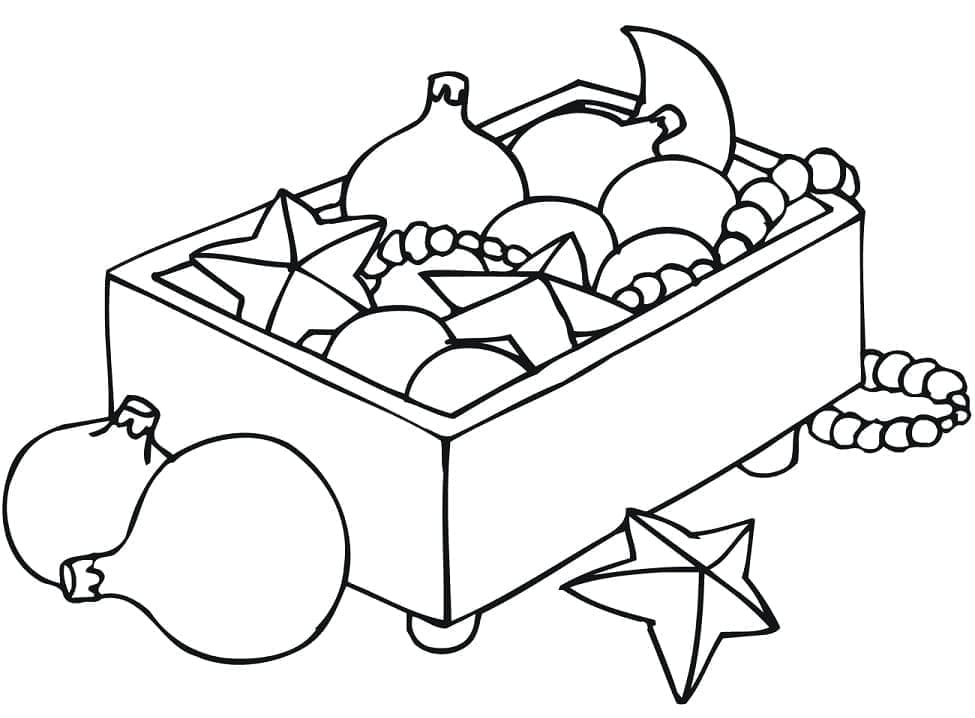 Christmas Ornaments Free Printable coloring page