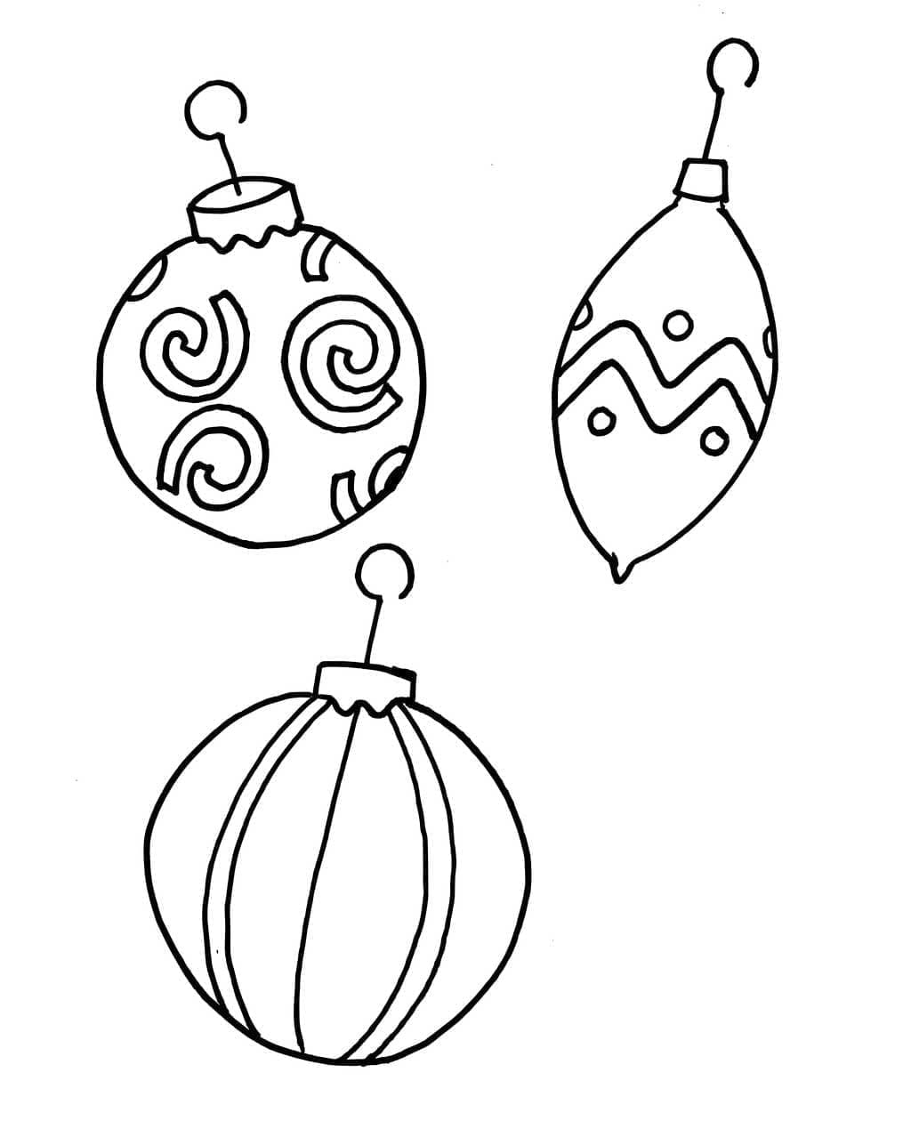 Christmas Ornaments Printable coloring page - Download, Print or Color ...