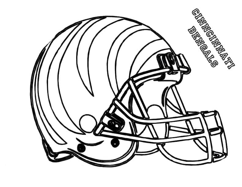 Cinncinnati Bengals Football Helmet coloring page - Download, Print or  Color Online for Free