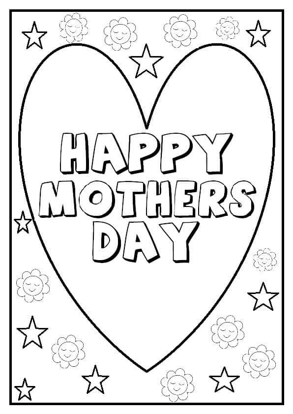 Congratulations From Heart For Mom coloring page