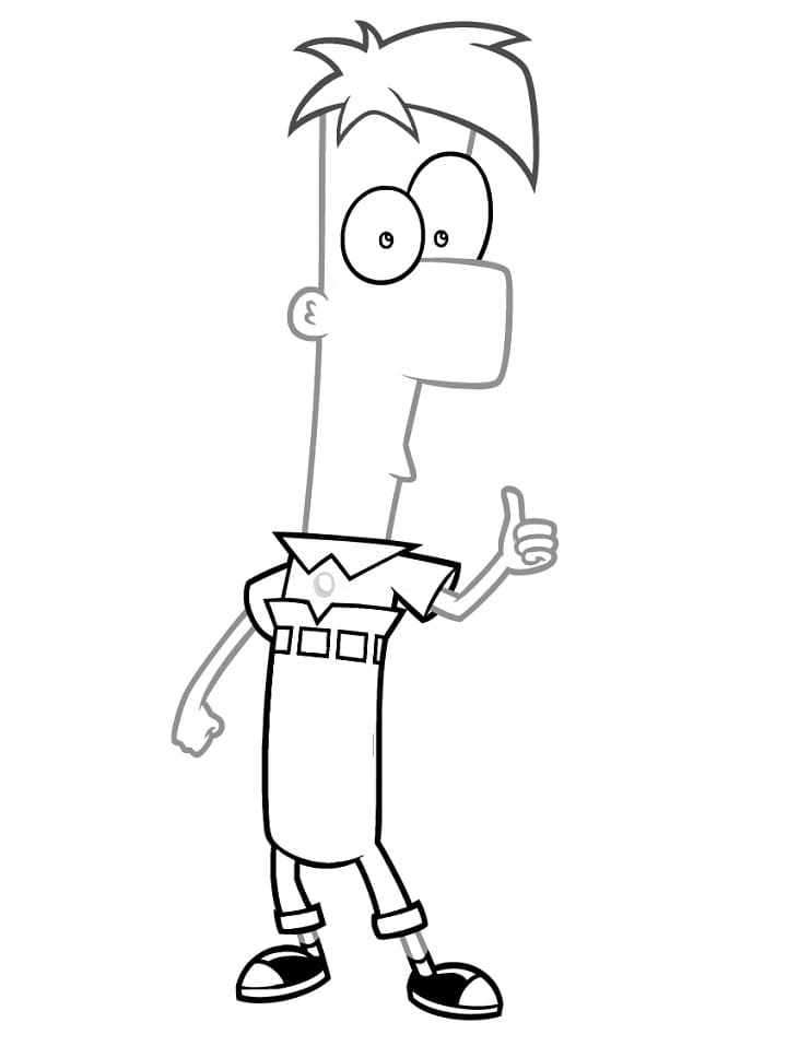 Cool Ferb coloring page