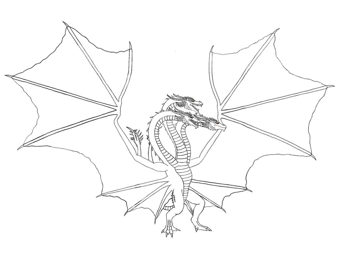 Cool Ghidorah coloring page