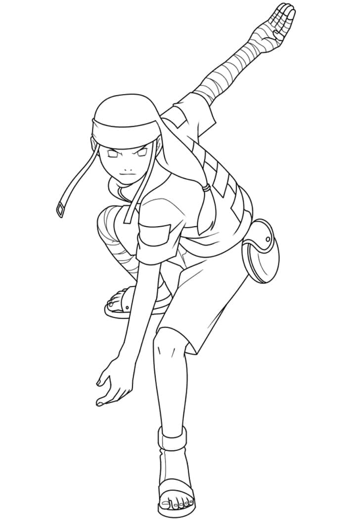 Cool Hyuga Neji coloring page