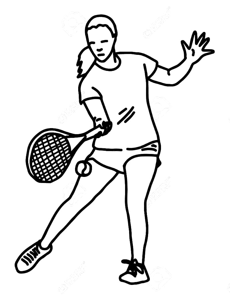 Cool Tennis Player coloring page