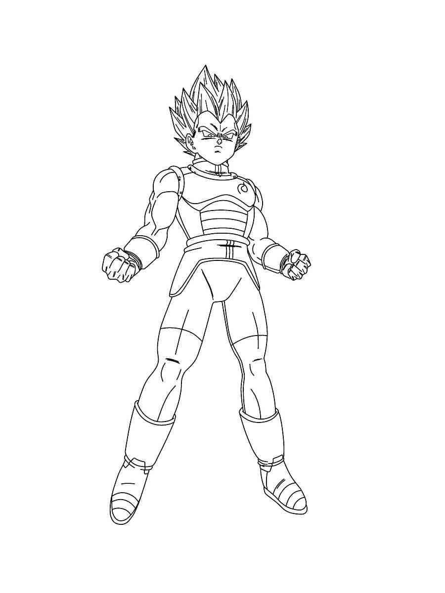 Cool Vegeta coloring page - Download, Print or Color Online for Free