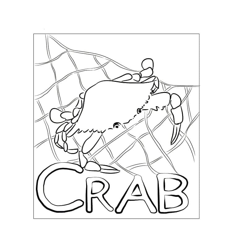 Crab Free Printable coloring page