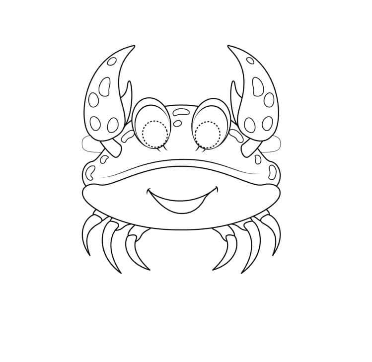 Crab Mask coloring page