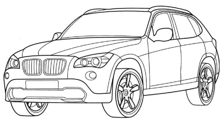 Crossover BMW coloring page