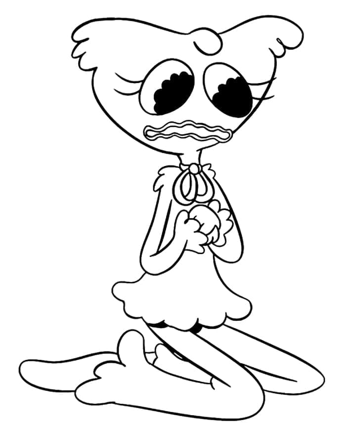 Crying Kissy Missy coloring page