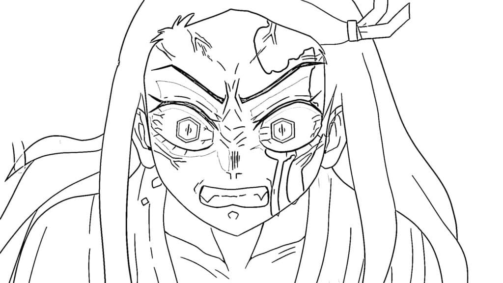 Crying Nezuko coloring page - Download, Print or Color Online for Free