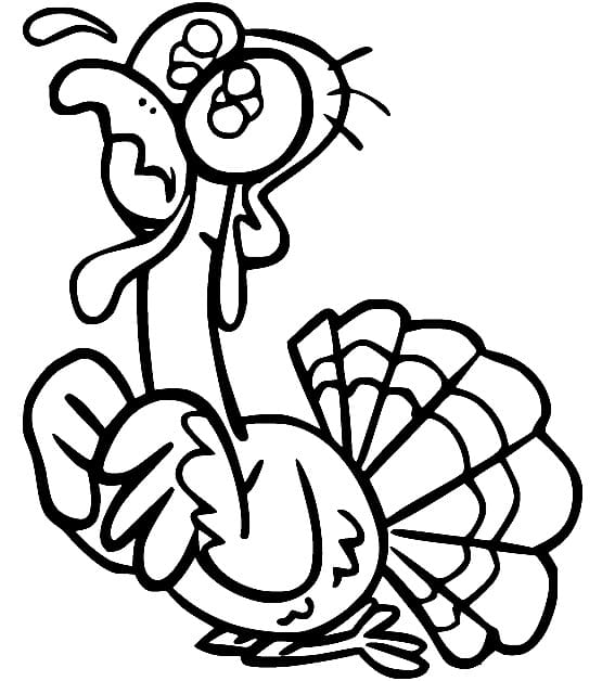 Crying Turkey coloring page