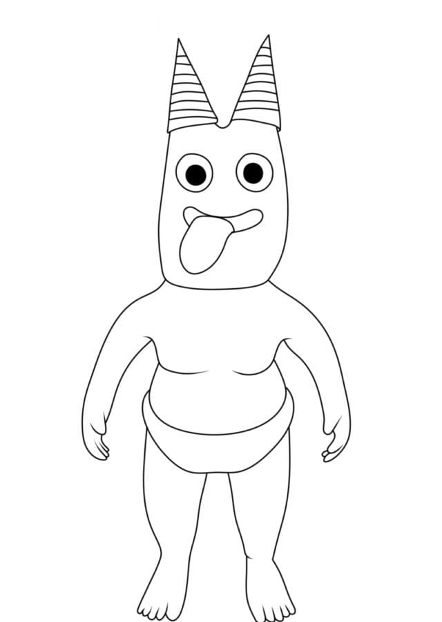 Cute Baby Banban coloring page