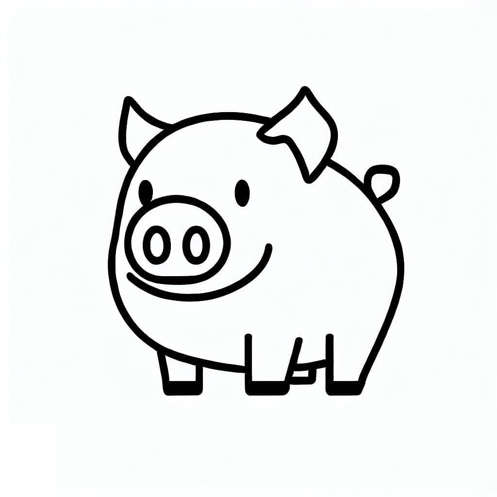 Cute Baby Pig coloring page - Download, Print or Color Online for Free